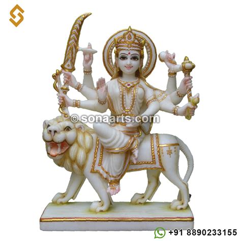 White Durga Statue From Marble Manufacturers Of Marble Durga Mata