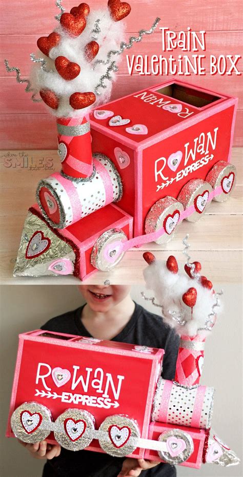 Diy Valentine S Day Card Box All Aboard The Love Train Girls Valentines Boxes Valentine