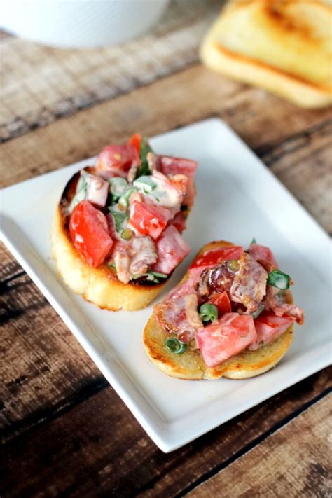 Creamy Blt Bruschetta Low Carb Appetizer • Domestic Superhero