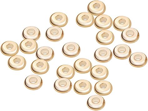 Amazon BENECREAT 60 PCS 18K Real Gold Plated Spacer Beads Metal