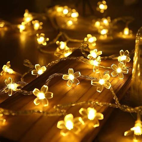 6m 40led Flower Fairy Lights Battery Operated Indoor String Lights