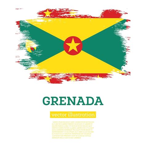 Bandeira De Granada Pinceladas Dia Da Independ Ncia Vetor Premium