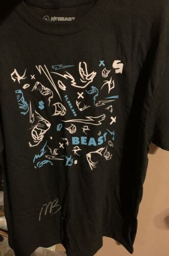 Mr Beast Collectors SIGNED T Shirt Adult XL 24 Hour Live Stream