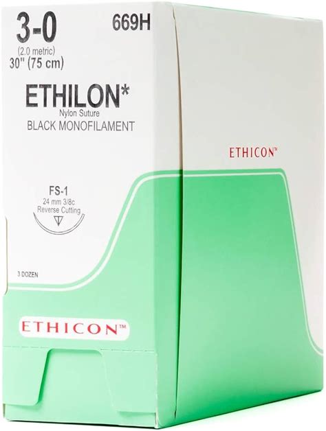 Ethicon 2890g Ethilon Nylon Suture Black Monofilament Exp