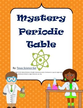 Mystery Periodic Table By Texas Science Gal Teachers Pay Teachers