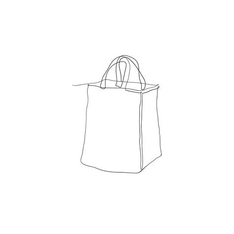 Line Drawing Of Bag