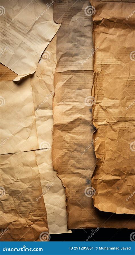 Old Paper Sheets Texture With Dark Edges Stock Illustration