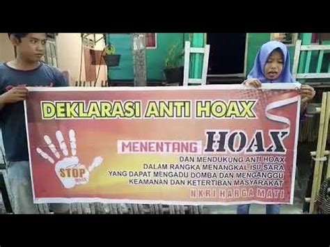 Deklarasi Anti Hoak Warga Sampir Ksb Youtube