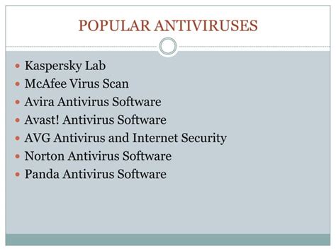 Antivirus software | PPT