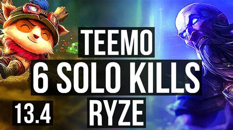 Teemo Vs Ryze Top Rank Teemo Solo Kills Games