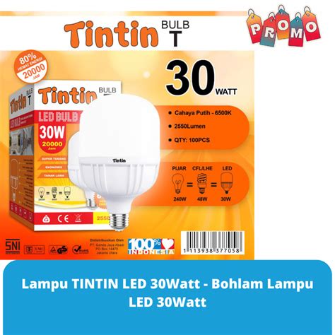 Jual Lampu Tintin Led 30watt Bohlam Lampu Led 30watt Shopee Indonesia