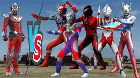 Ultraman Taro Anime Vs Ultraman Taiga Tri Strium Ribut Trigger