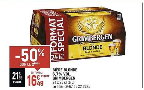Promo Bi Re Blonde Vol Grimbergen Chez Spar Icatalogue Fr