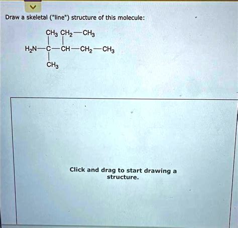 Solved Draw A Skeletal Line Structure Of This Molecule Ch3 Ch2 Ch3 H2n Ch Ch2 Ch3 Ch3