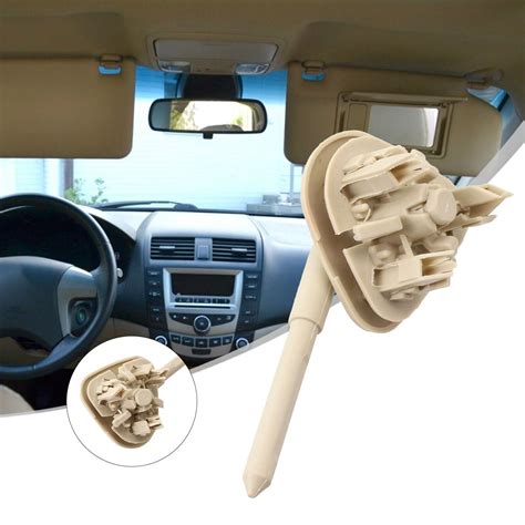 Beige Sun Visor Clips Durable Easy Installation Rotation Shaft High