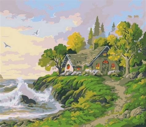 Domek Nad Morzem Malowanie Po Numerach 30x40 Cm ArtOnly Sklep