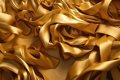 Premium AI Image | ribbon gold satin