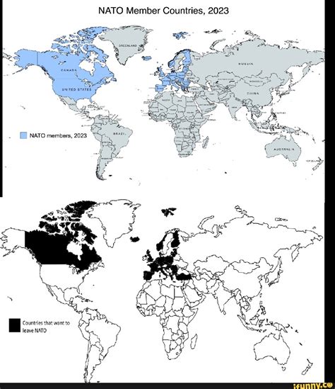 NATO Member Countries, 2023 NATO members, I Countries that want to ...