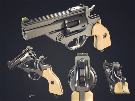 concept revolver — polycount