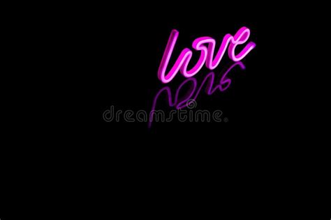 Neon Love Text Stock Vector Illustration Of Text Valentine 4036145