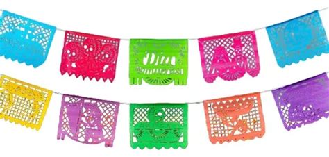 Papel Picado Plástico 30 Mts 60 Banderas Día De Muertos Envío gratis