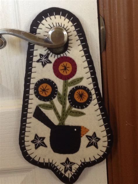 Wool Felt Door Knob Hanger 2014 Penny Rug Patterns Wool Felt