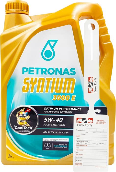 OLEJ PETRONAS 5W40 5L SYNTIUM 3000E GRATIS 11665803960 Oficjalne