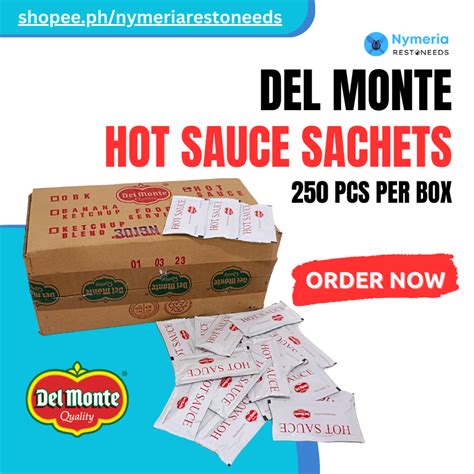 HOT SAUCE SACHET PCS Per BOX DEL MONTE KETCHUP Shopee Philippines