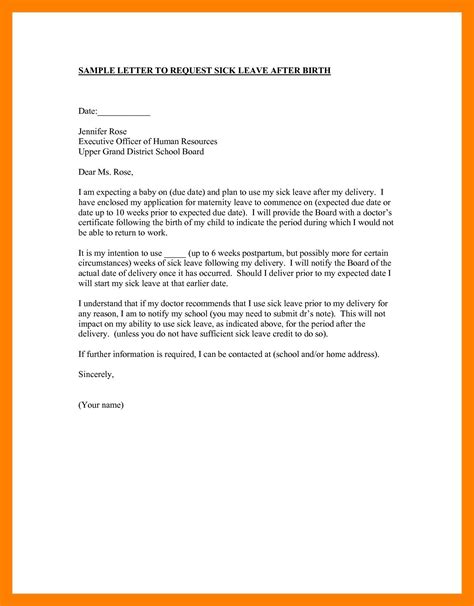 Medical Leave Of Absence Letter Template