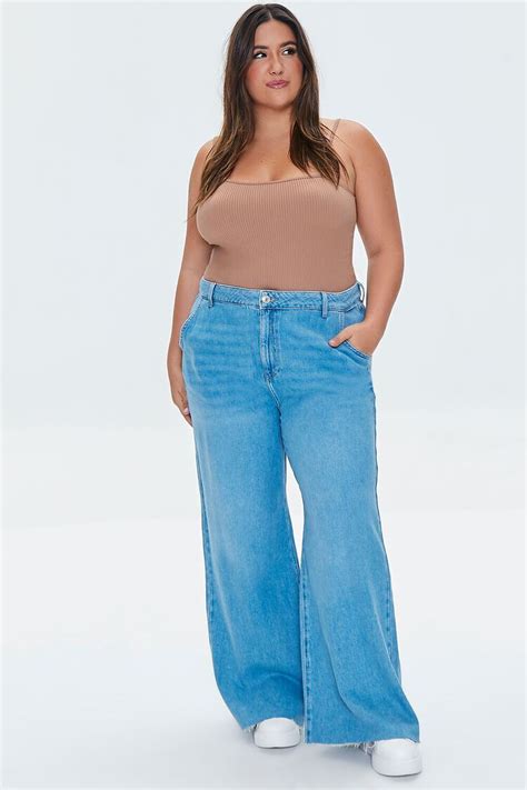 Plus Size Wide Leg Jeans