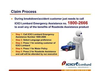 Road Side Assistance From Icici Lombard Ppt