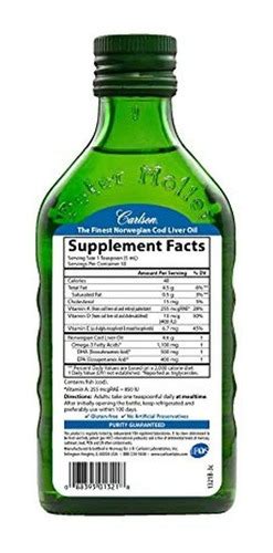 Aceite De Hígado De Bacalao noruego natural 1 100 Mg Omega 3 Envío gratis