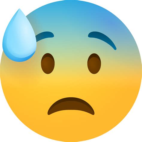 Anxious Face With Sweat Emoji Emoji Download For Free Iconduck