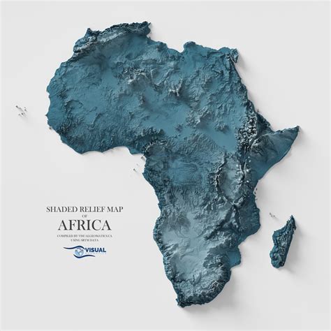 Shaded Relief Map Of Africa Maps On The Web