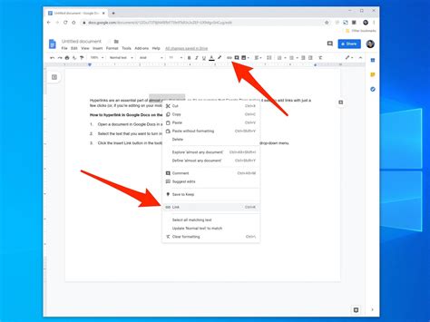 How to hyperlink in Google Docs on desktop or mobile, to add clickable