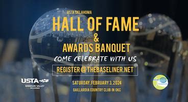 USTA Oklahoma Hall Of Fame Awards Banquet Tickets Sat Feb 3 2024