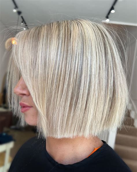 Short Length Platinum Blonde Hair
