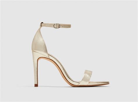 ZARA CUDNE SKÓRZANE ZŁOTE SANDAŁY NUDE oficjalne archiwum Allegro