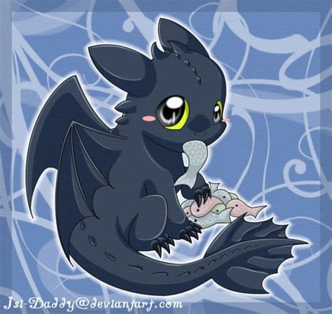 Little Toothless Drawn By Isi Daddy How To Train Your Dragon