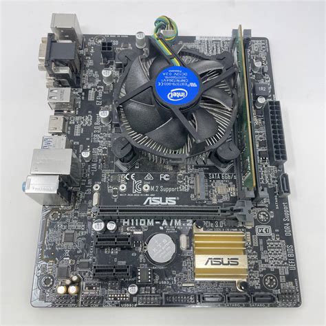 【やや傷や汚れあり】【bios起動ok】asus H110m Am2 マザーボード Intel Pentium G4400 Cpu