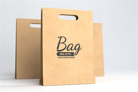 P Gina Psd De Bolsa Papel Kraft Mockup Plantillas Psd