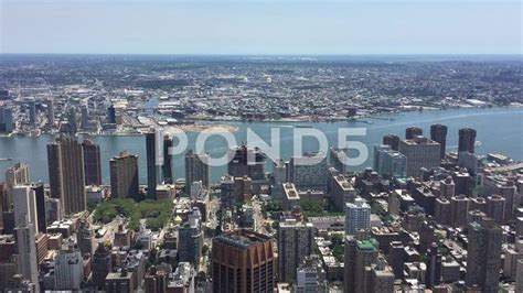 An Aerial View Of New York City And The Hudson River