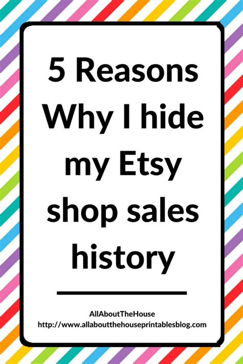 5 Reasons Why I Hide My Etsy Shop Sales History All About Planners