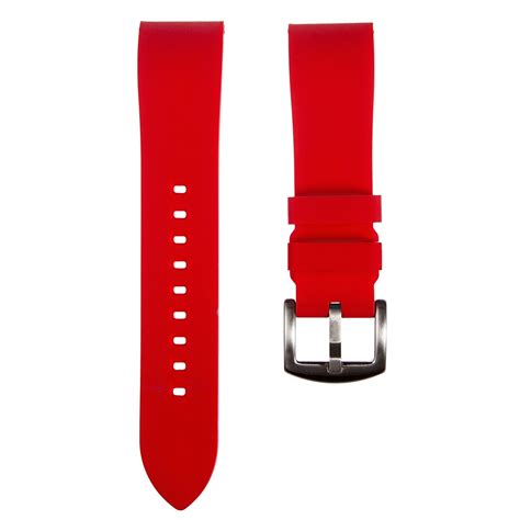 Fort Quick Release Fkm Rubber Strap Red Strapseeker