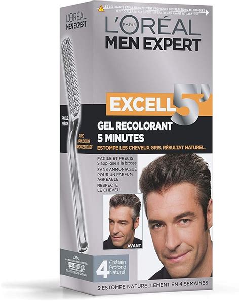 L Oréal Paris Men Expert Excell 5 Gel Recolorant en 5 minutes Châtain