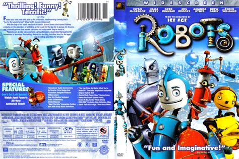 Robots (2005) WS R1 - Cartoon DVD - CD Label, DVD Cover, Front Cover