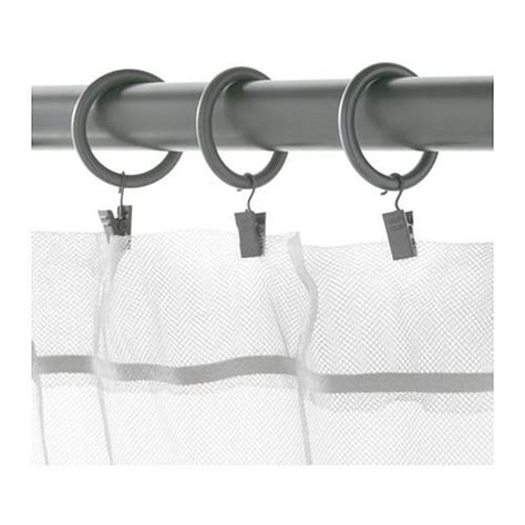 Syrlig Curtains Ring With Clip And Hook Silver 38 Mm 50219954