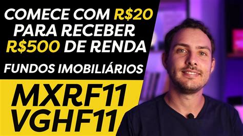 MXRF11 E VGHF11 COMO RECEBER R 500 DE DIVIDENDOS TODOS OS MESES