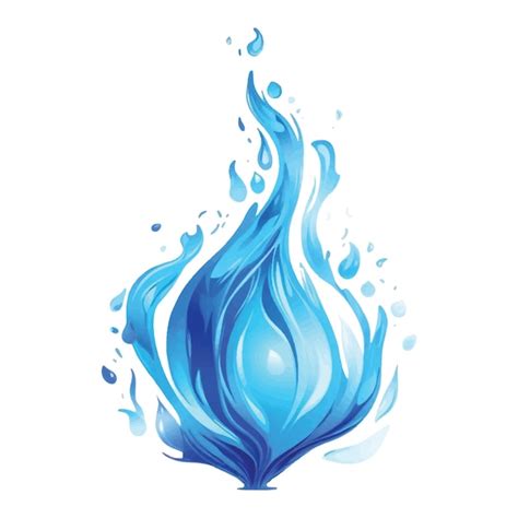 Premium Vector Illustration Of A Blue Flame On A Transparent Background