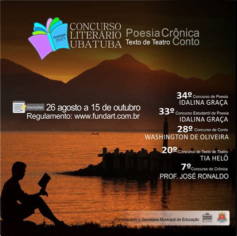 Ubatuba Abre Inscrições Para O Concurso Literário 2021 Fundart